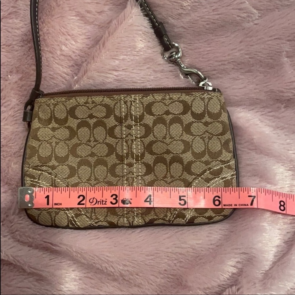 Authentic Brown Coach Letter Wristlet/coin purse - Picture 3 of 10